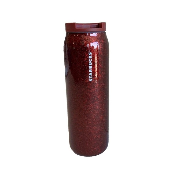 Starbucks Holiday 2023 Red Crackle Vacuum Insulated Stainless Steel Tumbler 20oz - Picture 1 of 16